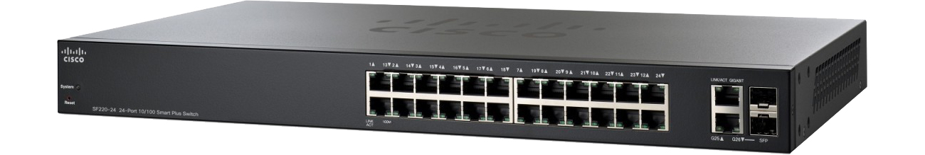 Switch Cisco 24p SF220-24-K9-EU