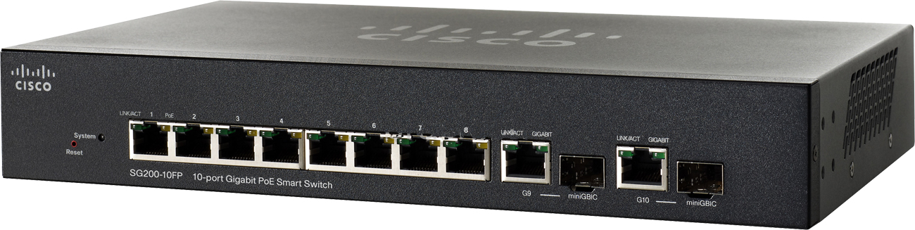 Switch Cisco 10p SG200-10FP-EU