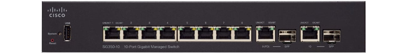 Cisco SG350-10-K9-EU Złącza