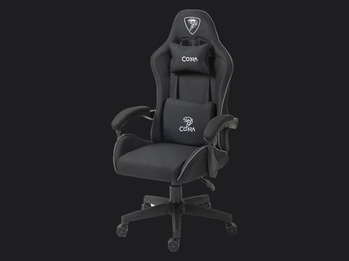 Fotel gamingowy Cobra PLAYER 4.0 Czarny - Grafika z tłem