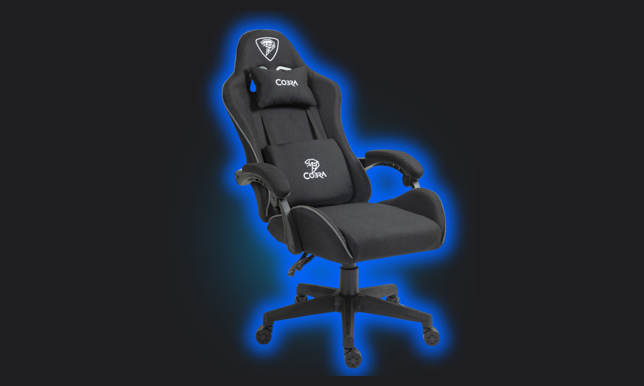 Fotel gamingowy Cobra PLAYER 4.0 Czarny - Grafika z tłem