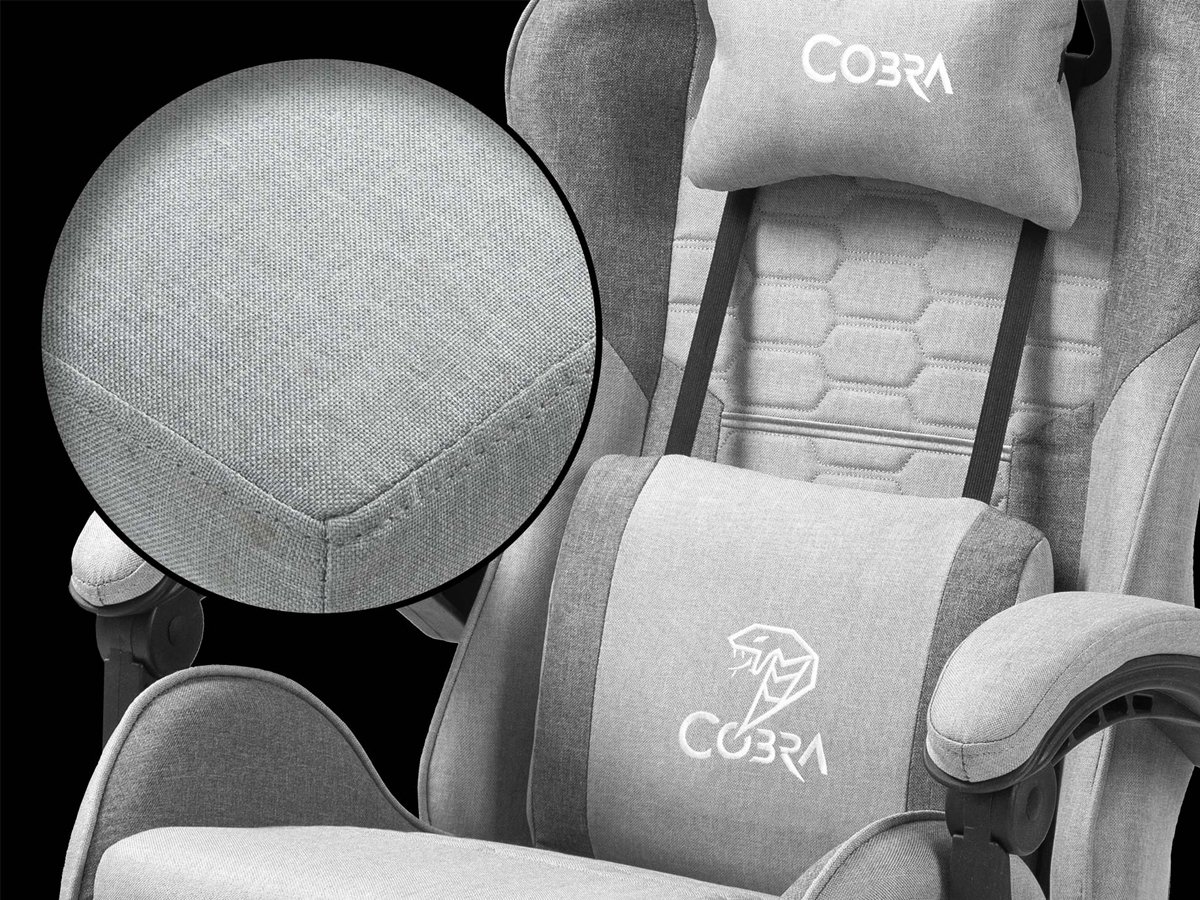 Fotel gamingowy Cobra PLAYER 4.0 Szary - Materiały zapewniające komfort