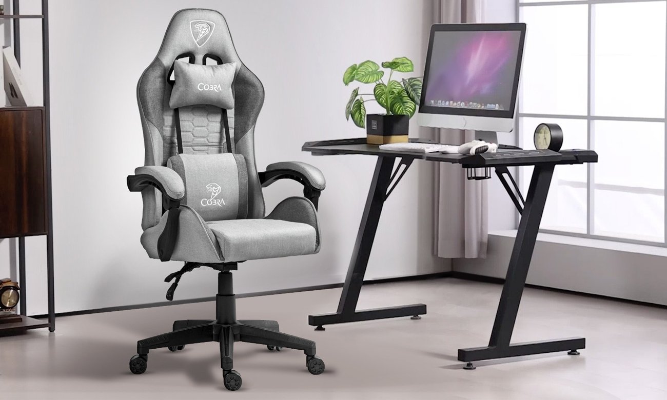 Fotel gamingowy Cobra PLAYER 4.0 Szary - Grafika lifestyle