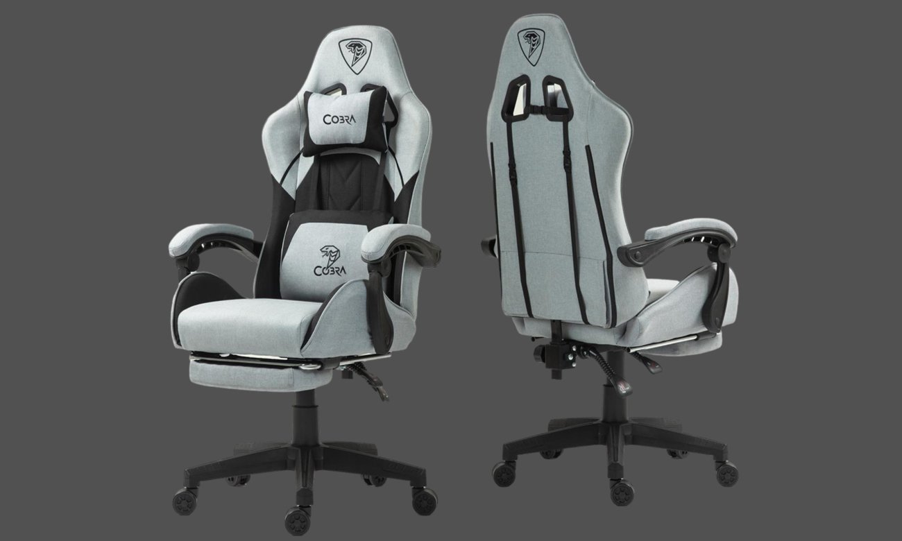 Fotel gamingowy Cobra PLAYER 5.0 Biały - Grafika z tłem