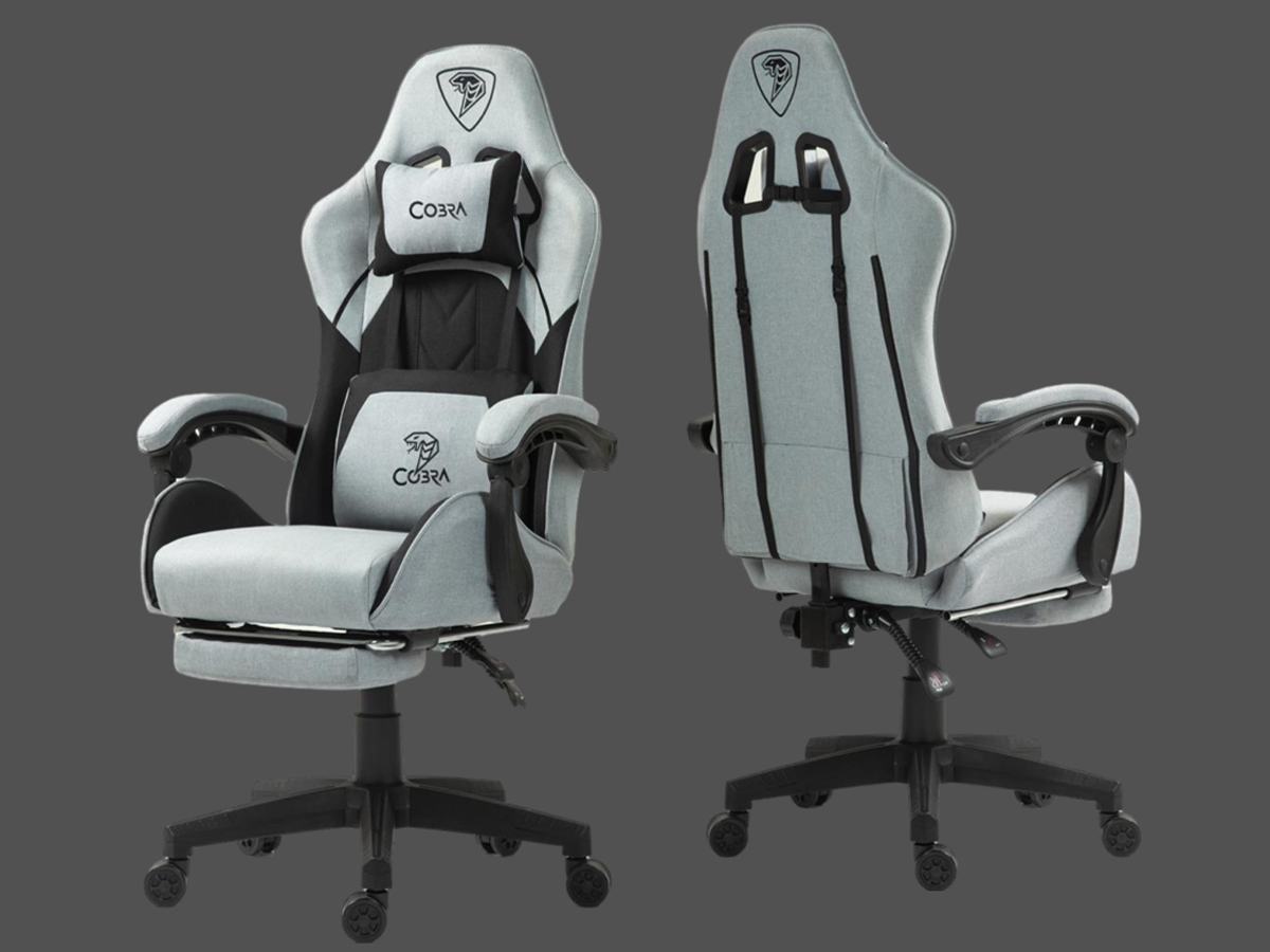 Fotel gamingowy Cobra PLAYER 5.0 Biały - Grafika z tłem