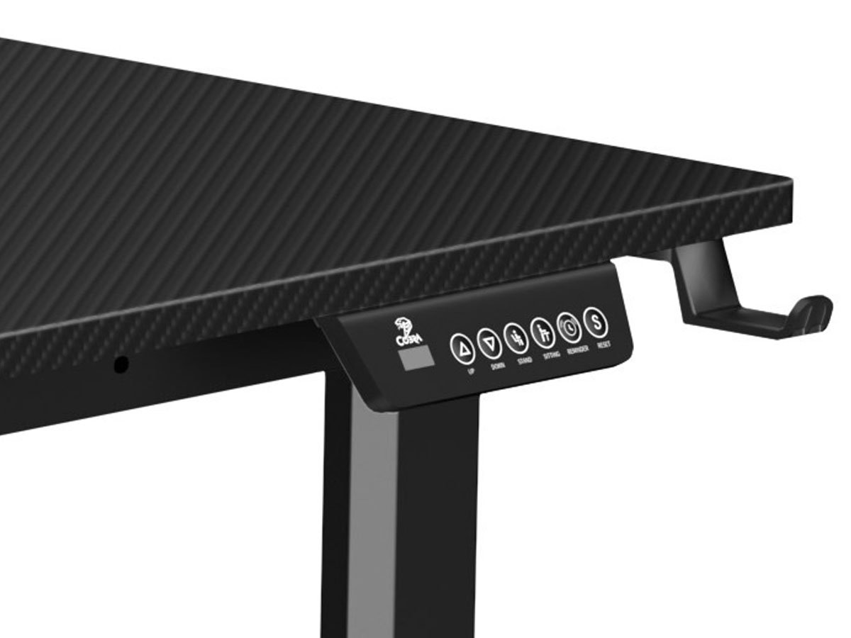 Biurko gamingowe Cobra Electra S Dual Motor Czarne - Wbudowany panel sterowania