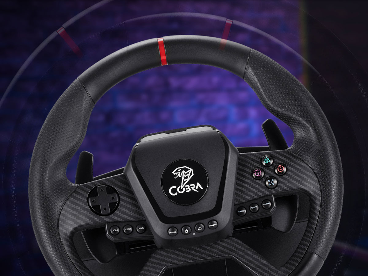 Kierownica Cobra GT987FF PRO - Realistyczne wibracje i wygoda użytkowania