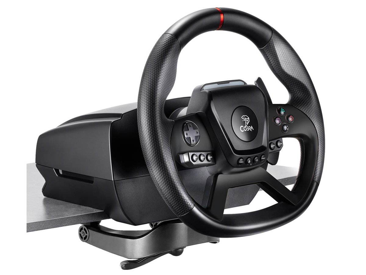 Kierownica Cobra GT987 Force Feedback - Widok od przodu pod kątem