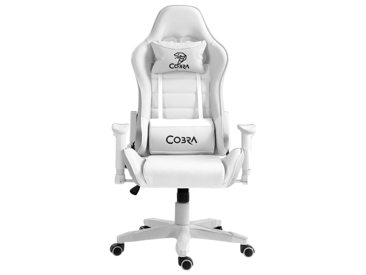 Fotel gamingowy Cobra Rebel CR207 Biały - Widok od przodu