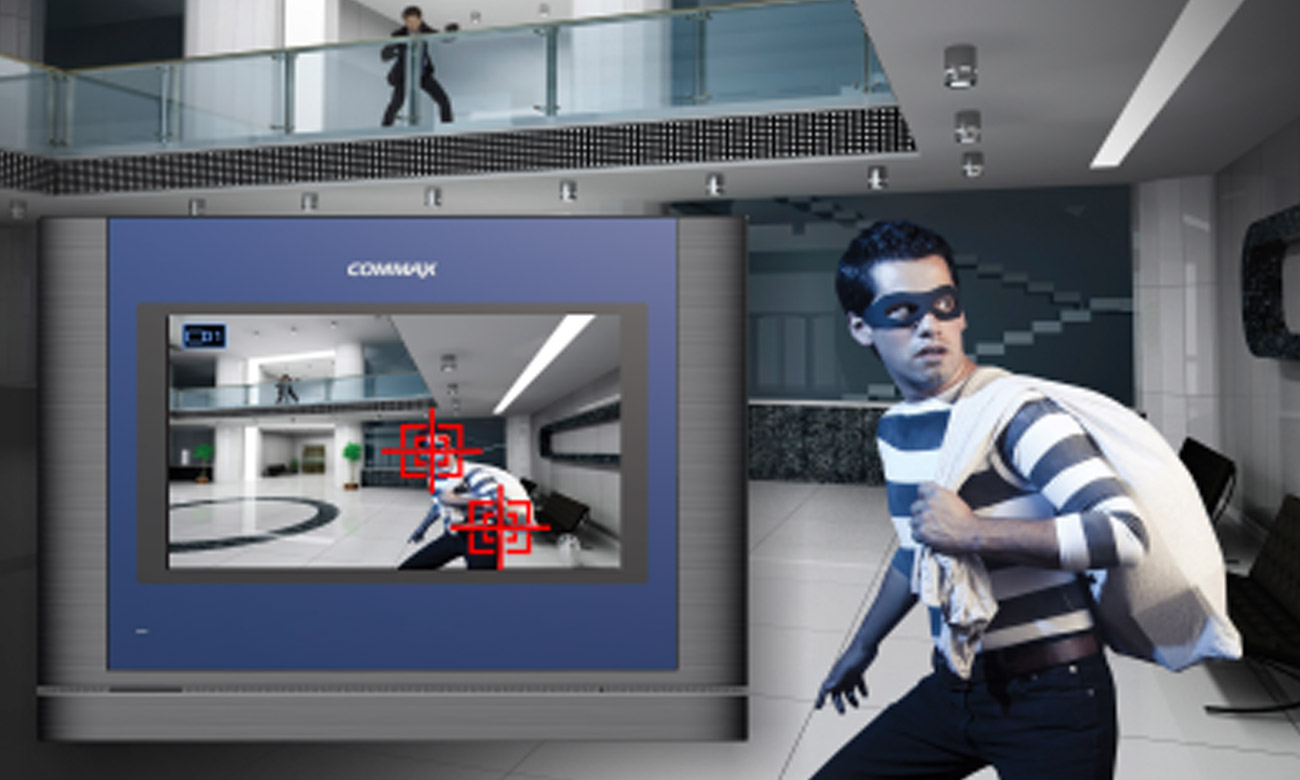 Monitor Commax z serii Fine View HD z LED funkcja detekcji ruchu