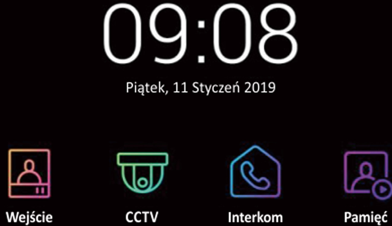 Monitor Commax z serii Fine View HD z LED menu w języku polskim