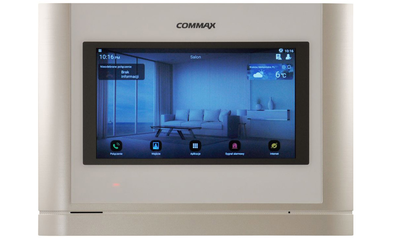 Monitor głośnomówiący IP 7'' Commax CIOT-700ML - Widok od przodu