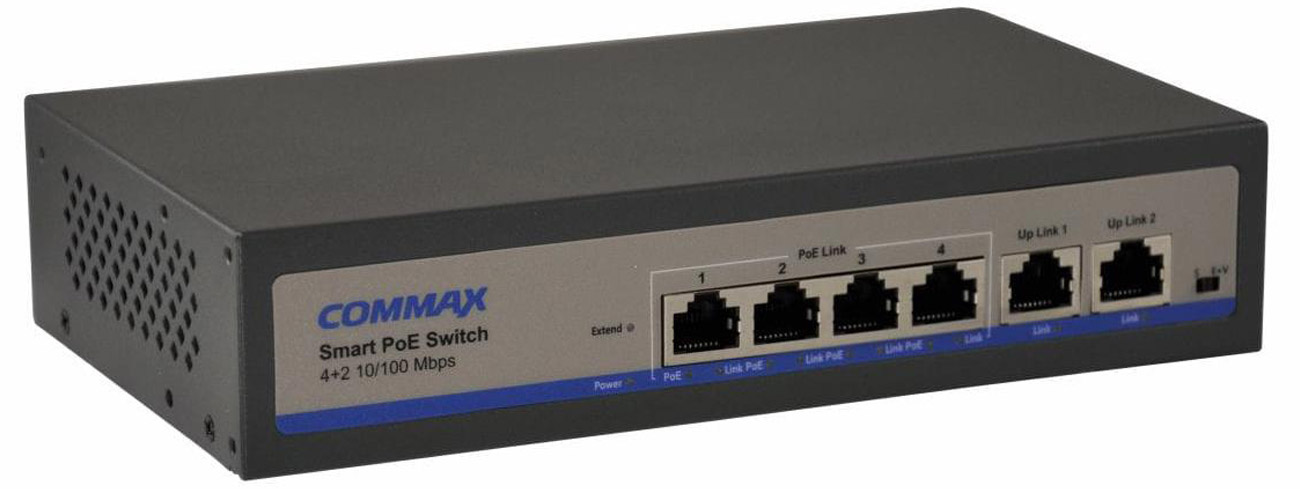 Switch Commax 4x10/100M PoE + 2x10/100M