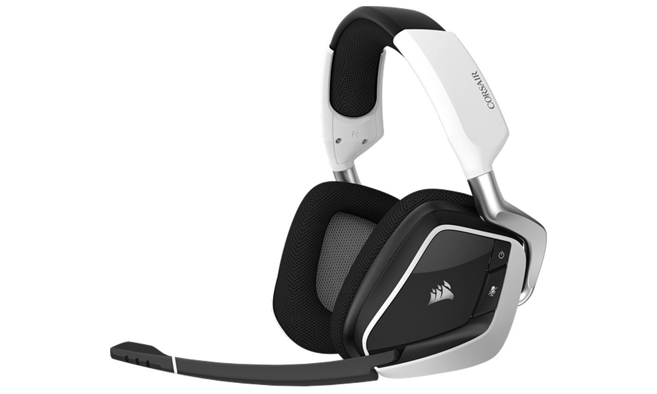 Der kabellose Kopfhörer mit 50 mm Neodym Lautsprechertreibern und Ohrpolstern aus Mikrofasergewebe und Memory Schaumstoff CORSAIR Void ELITE Wireless White