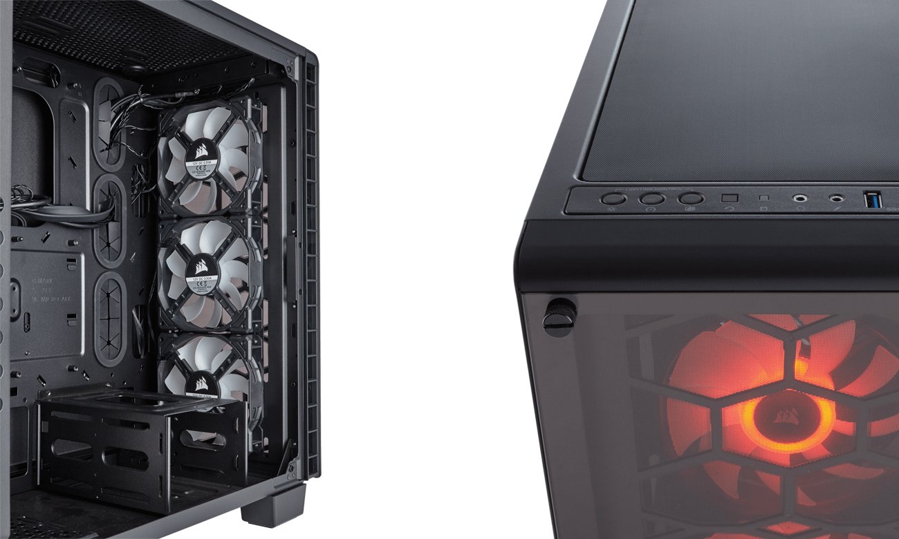 Corsair Crystal Series 460X RGB wentylatory i sterownik