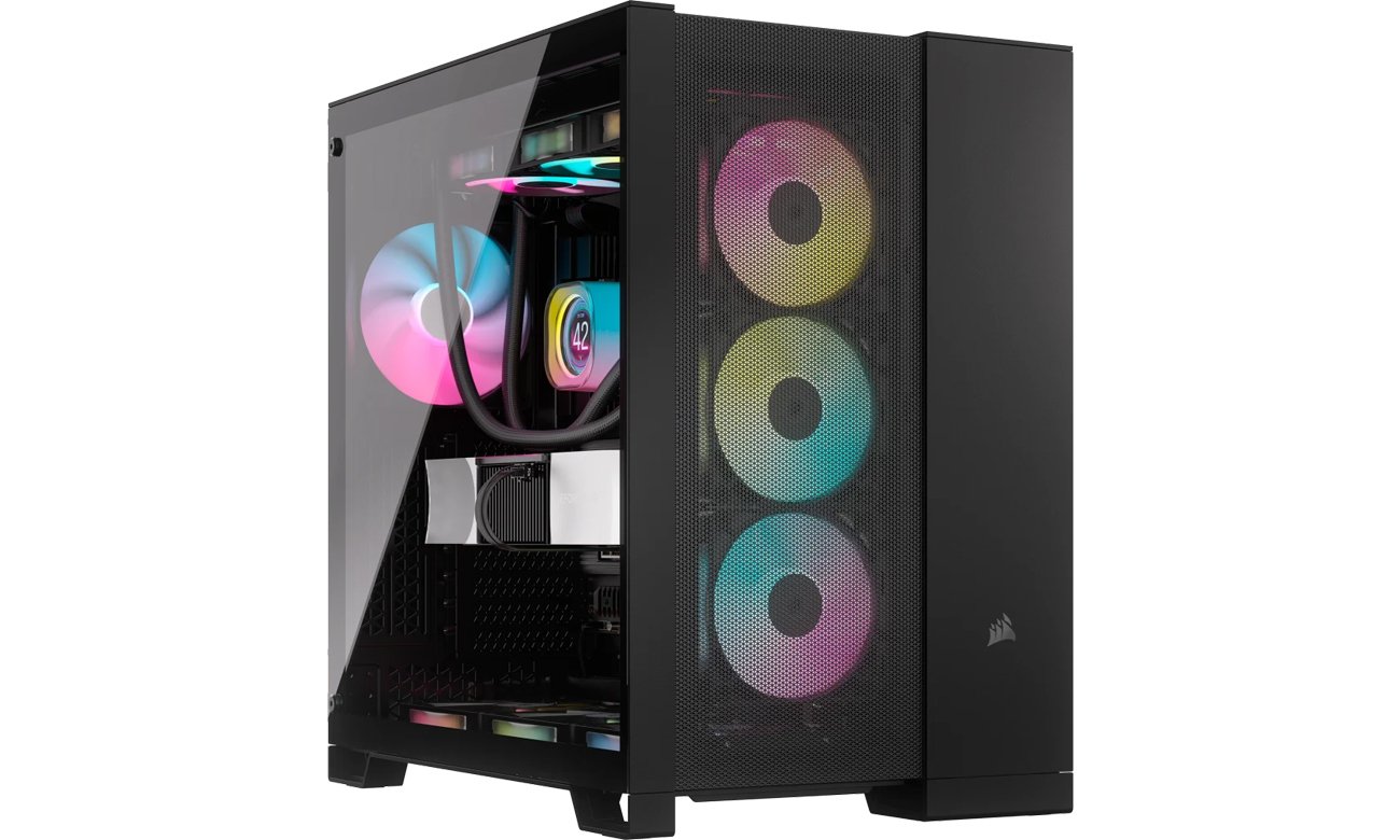 Cosair 6500D Airflow podświetlone materiały