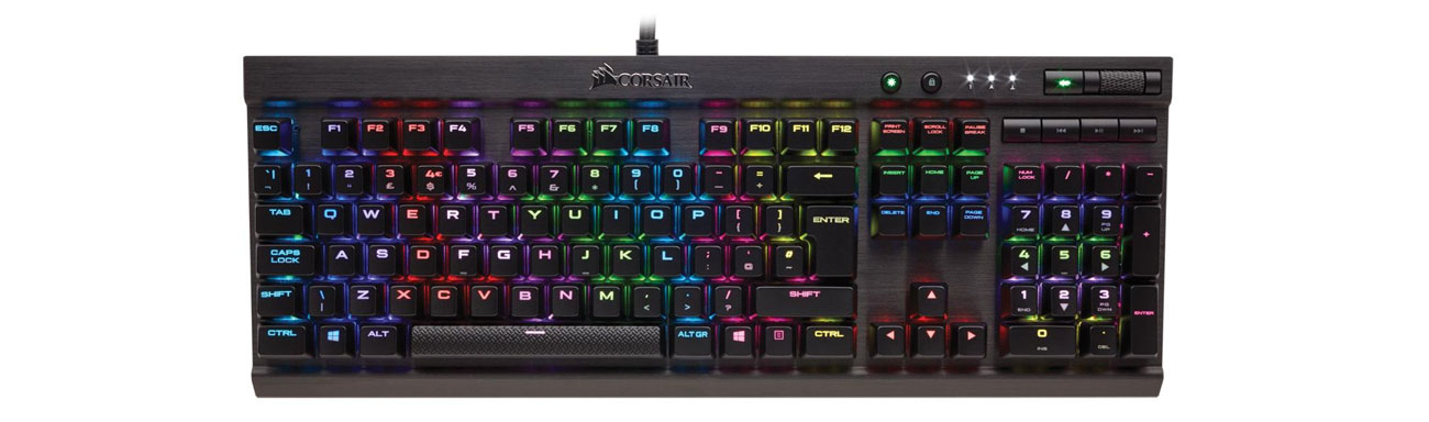 Corsair K70 LUX aluminiowa obudowa wysokiej jakości wykończenia