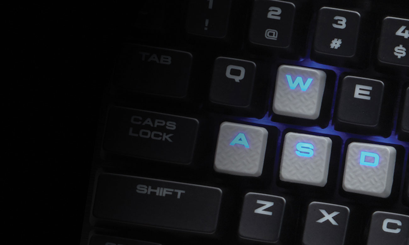 Corsair K70 LUX Przełączniki Cherry MX Red Klawisze WSAD