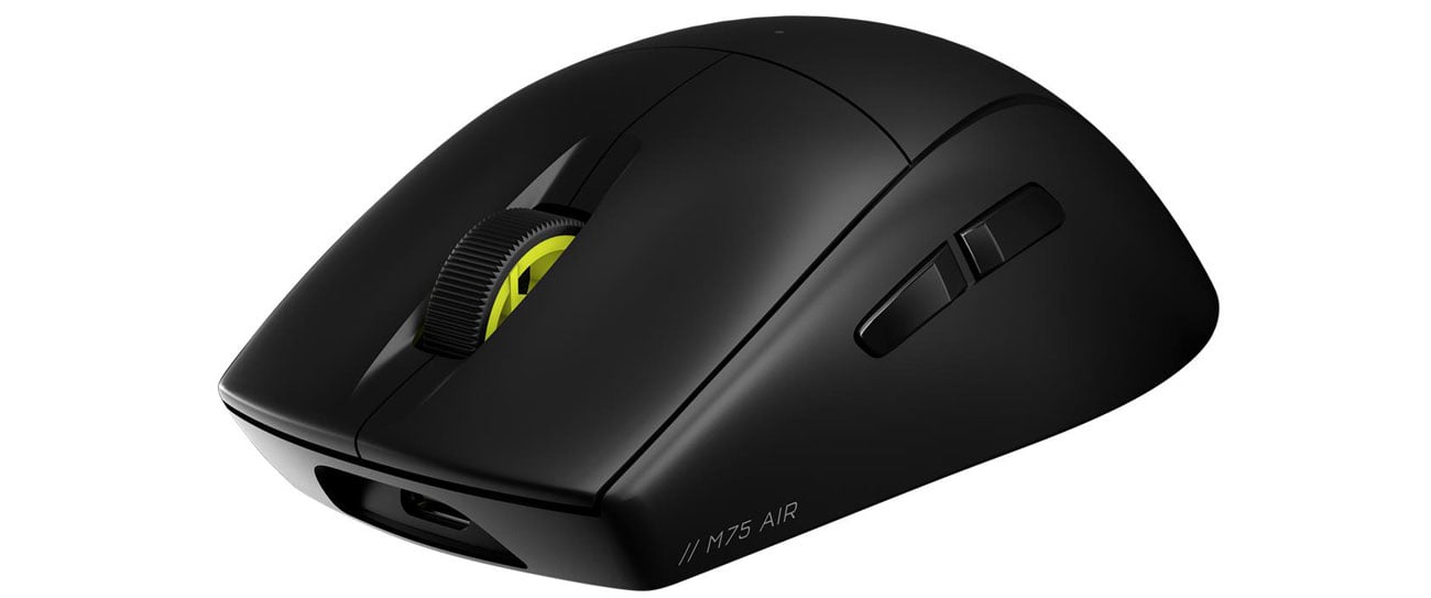 Corsair M75 AIR widok z przodu pod kątem