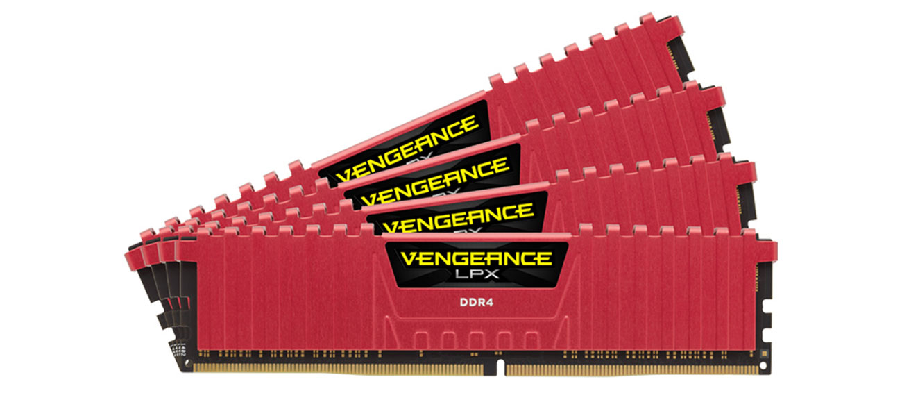 Pamięć DDR4 Corsair 16384MB 2666MHz Vengeance LPX Red CL15 niskoprofilowana konstrukcja