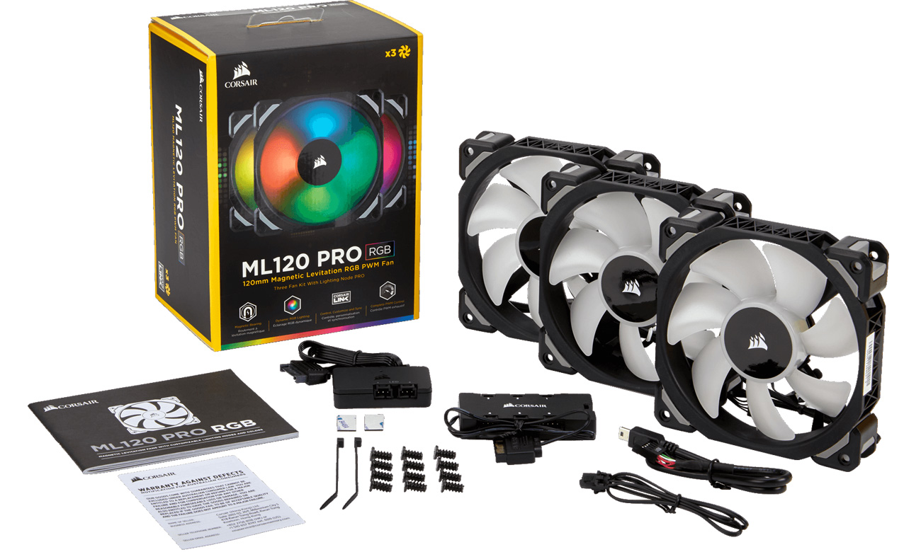Zestaw Corsair ML Pro RGB 120 Three Fan Kit