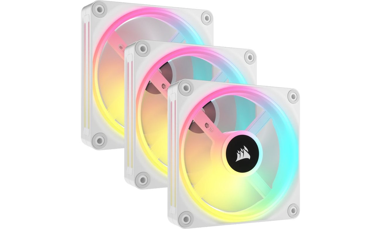 Lüfter Corsair iCUE LINK QX120 PWM RGB Weiß 3x120mm