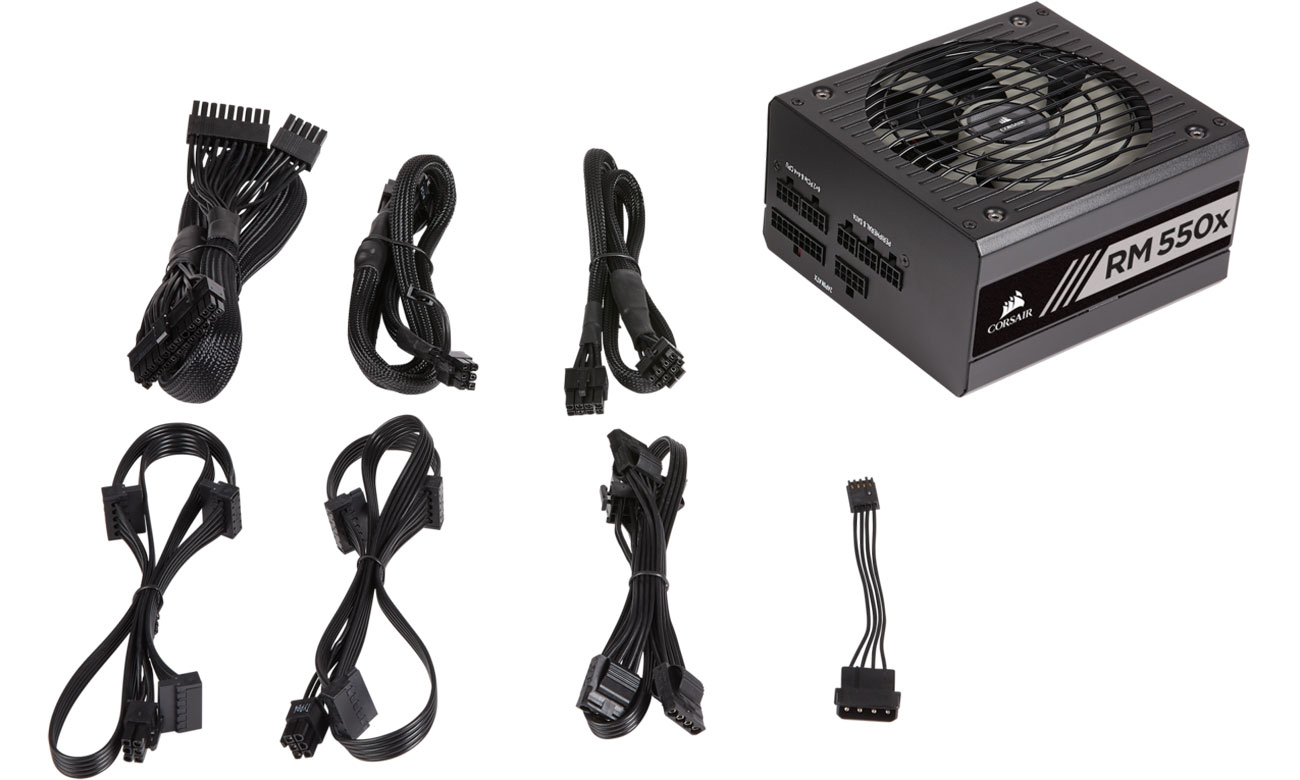 Corsair RM550X 550W Gold okablowanie