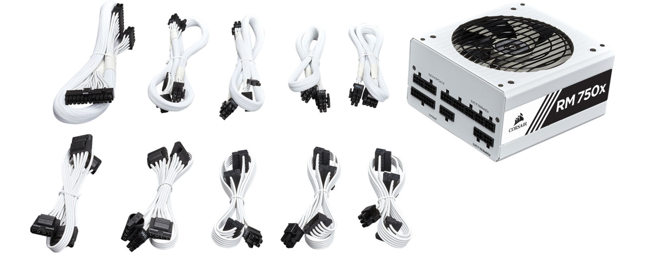Corsair RM750X 750W White - Modularne okablowanie