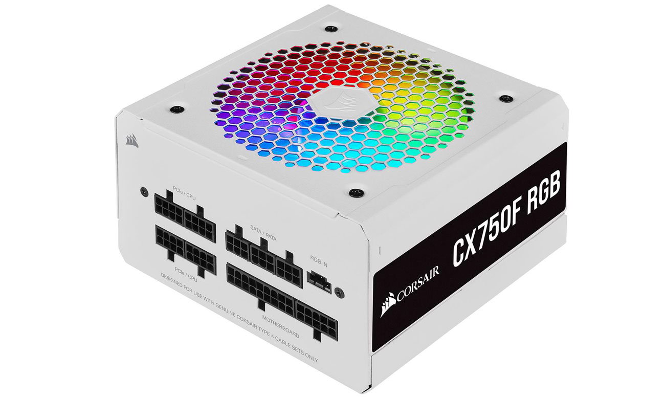 Corsair CX750F RGB biały 750W - Modularna budowa