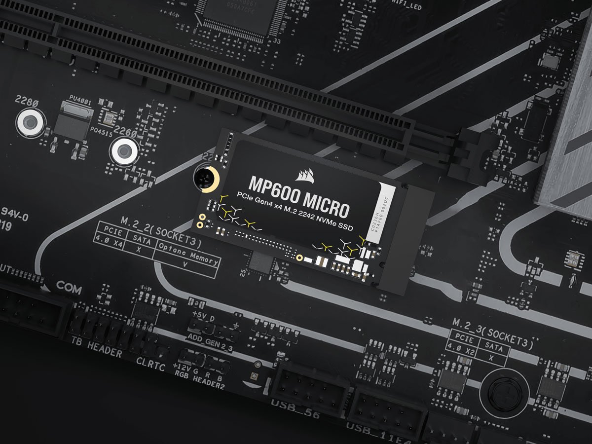 Corsair 2TB M.2 2242 PCIe Gen4 NVMe MP600 MICRO logo