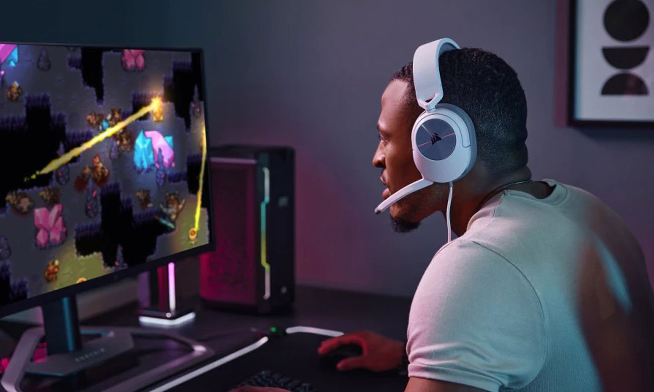 Zestaw słuchawkowy Corsair HS55 Stereo White - Realistyczny dźwięk