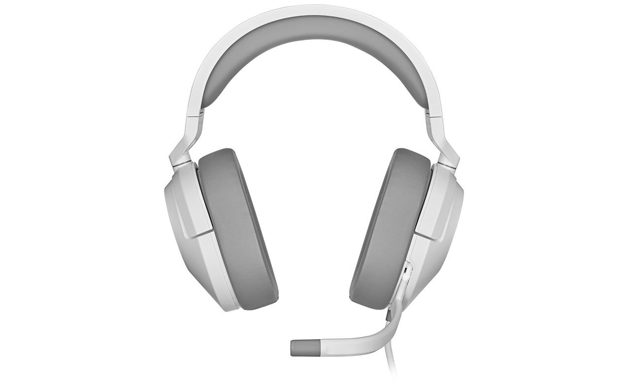 Zestaw słuchawkowy Corsair HS55 Stereo White - Widok od przodu