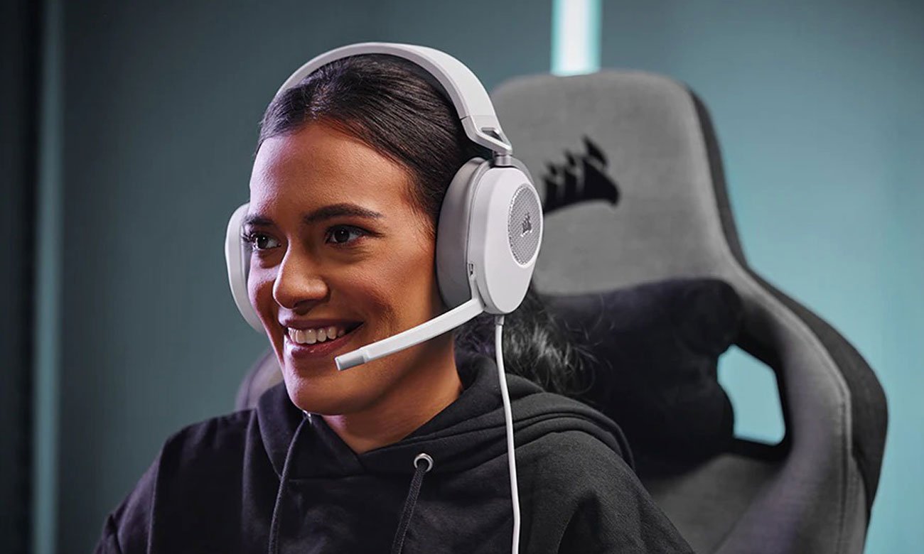Zestaw słuchawkowy Corsair HS65 Surround White - Wygoda podczas użytkowania