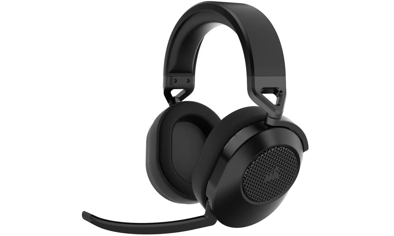 Bezprzewodowy zestaw słuchawkowy Corsair HS65 Wireless Carbon - Widok od przodu pod kątem