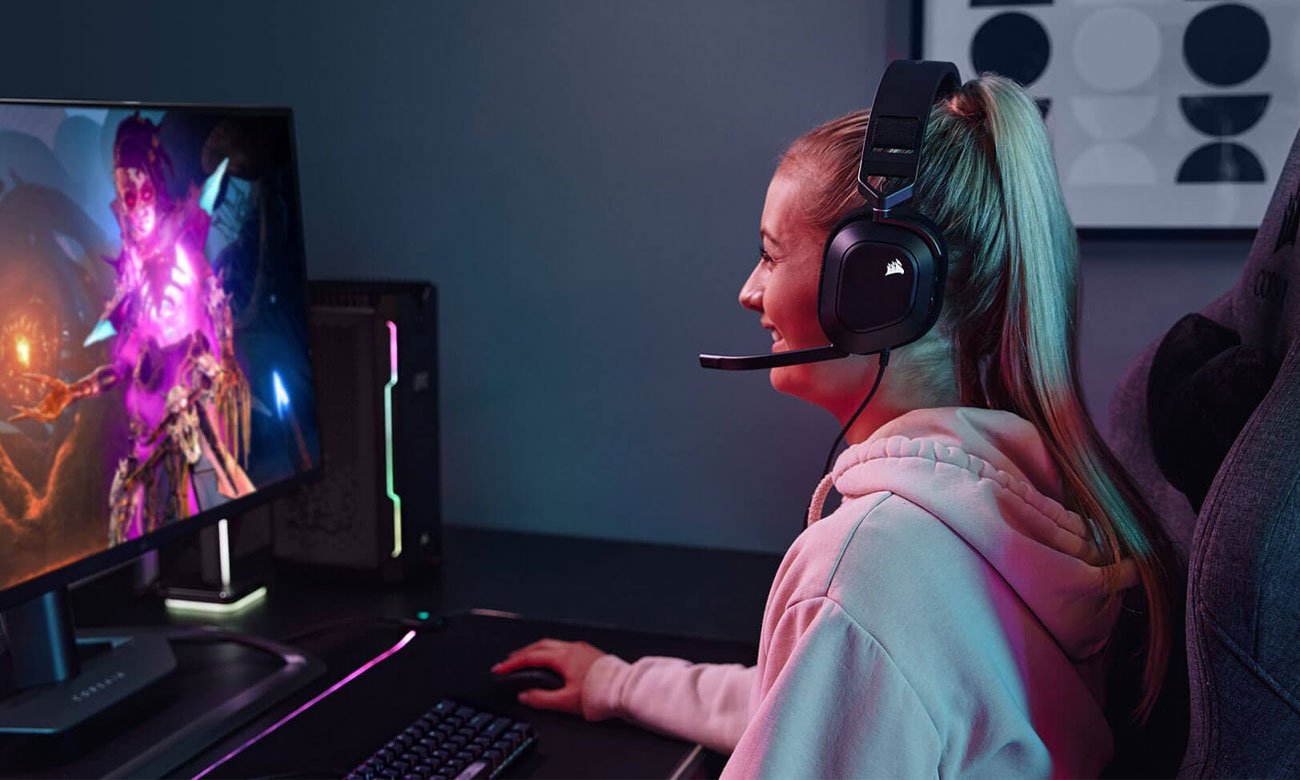 Zestaw słuchawkowy Corsair HS80 RGB USB White - Wygoda podczas użytkowania
