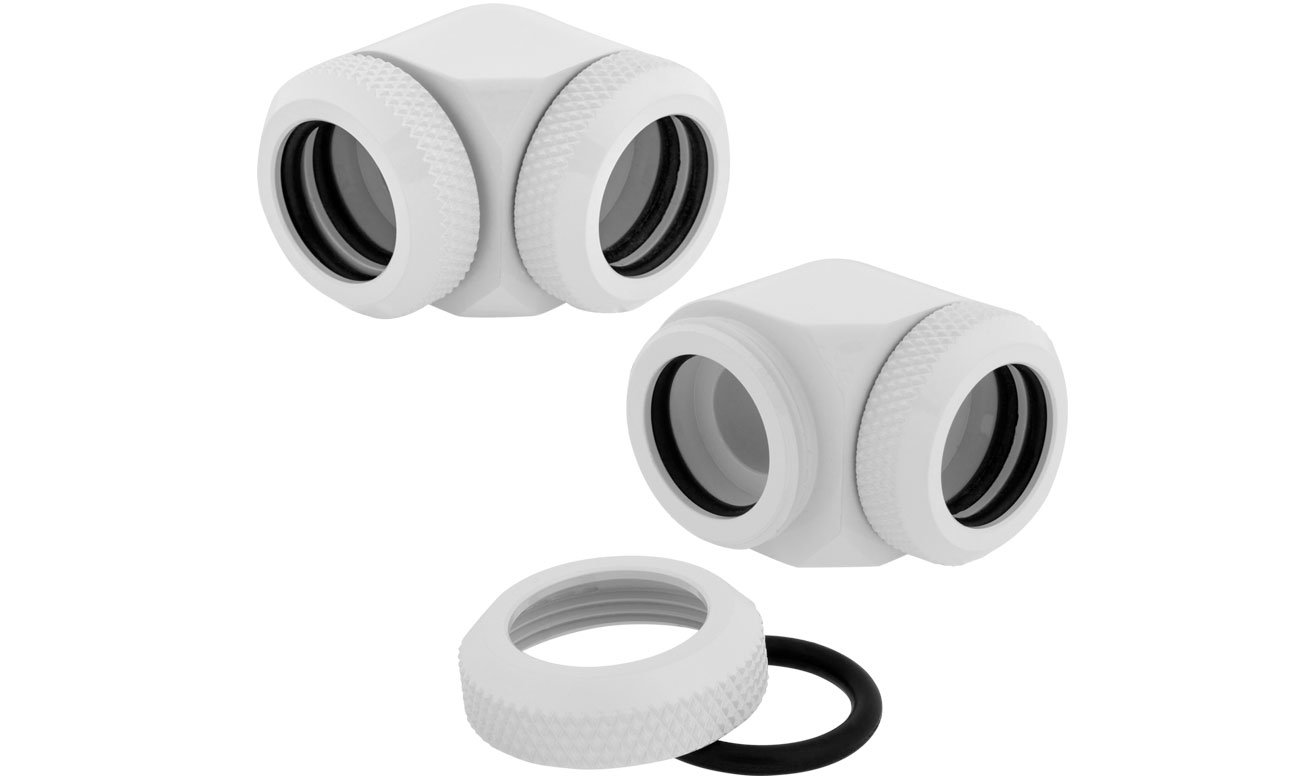 Corsair Hydro X XF Hardline 90° 14mm White