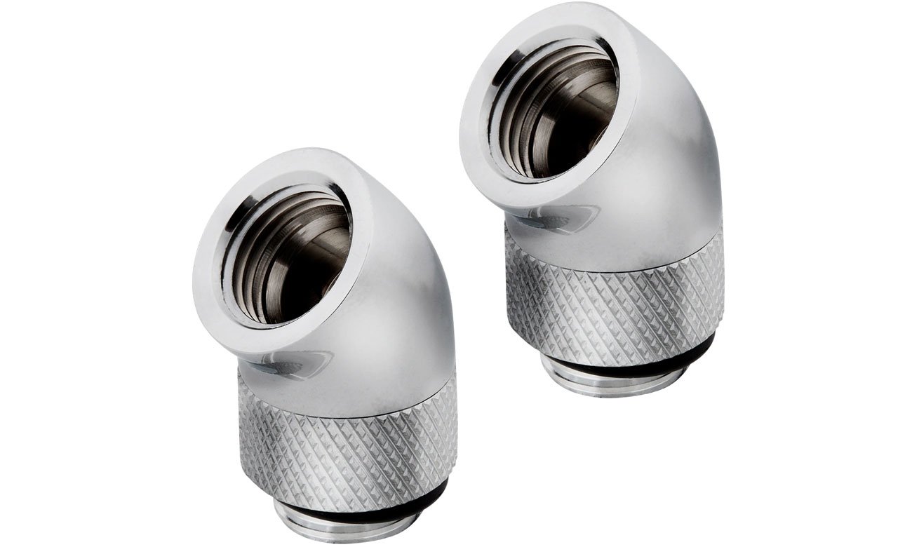 Corsair Hydro X 45° Rotary Adapter Twin Pack Chrome