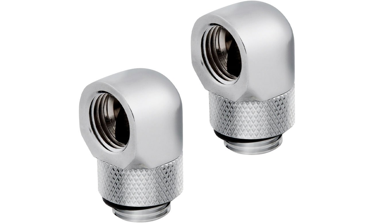 Corsair Hydro X 90° Rotary Adapter Twin Pack Chrome