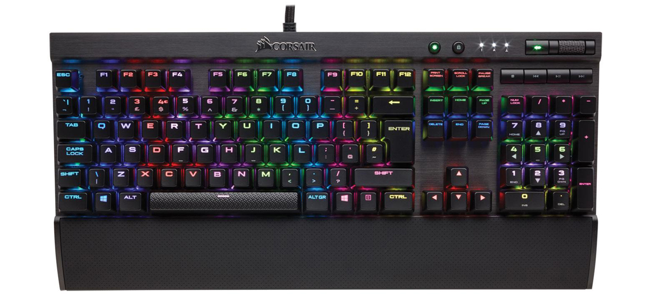 Corsair K70 Lux Widok z przodu