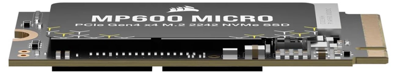 Dysk SSD M.2 Corsair MP600 MICRO - Widok od przodu pod kątem