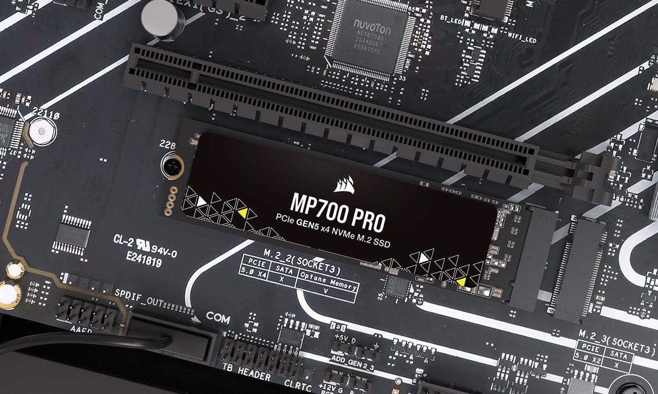 Dysk SSD M.2 Corsair MP700 PRO Heatsink - Grafika lifestyle