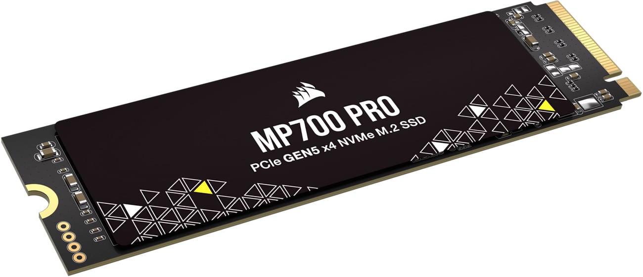 Dysk SSD M.2 Corsair MP700 PRO Heatsink - Widok od przodu pod kątem