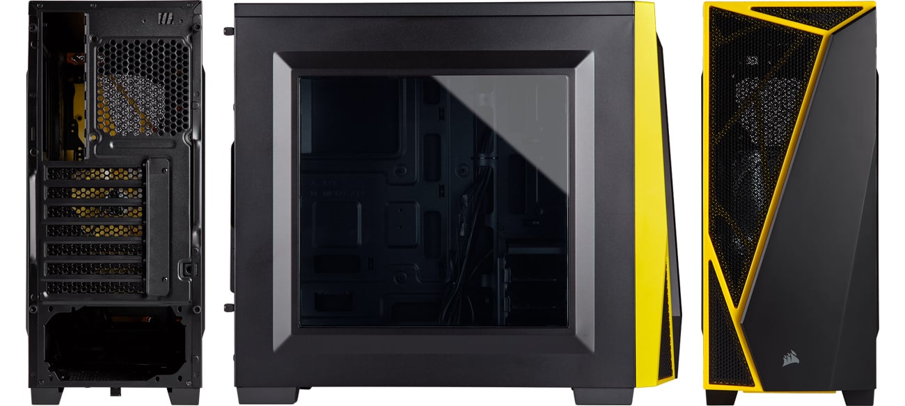Corsair Carbide Series SPEC-04 żółto-czarna Przód, tył, bok
