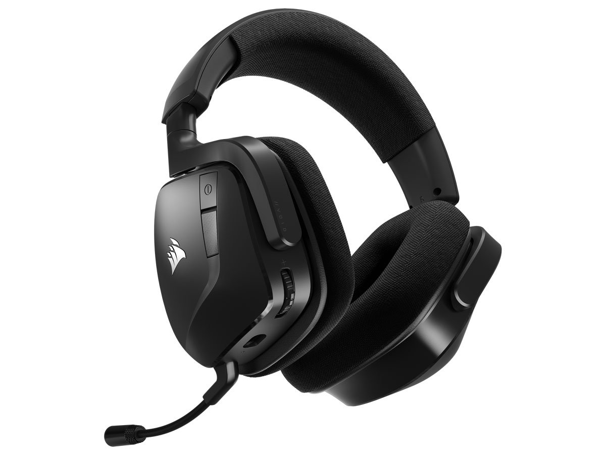 Słuchawki gamingowe Corsair VOID Wireless 2.0 Carbon - Widok od tyłu pod kątem
