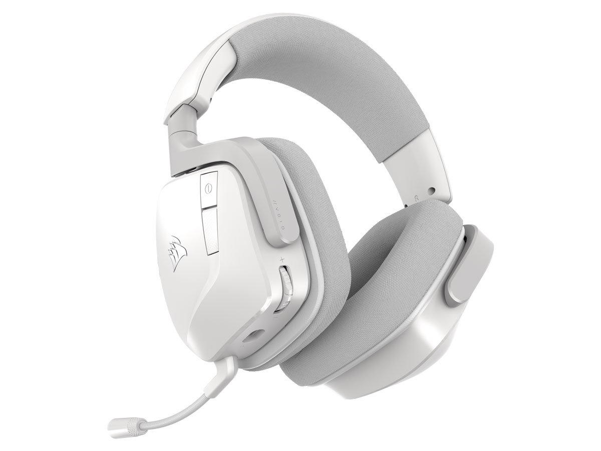 Słuchawki gamingowe Corsair VOID Wireless 2.0 White - Widok od tyłu pod kątem