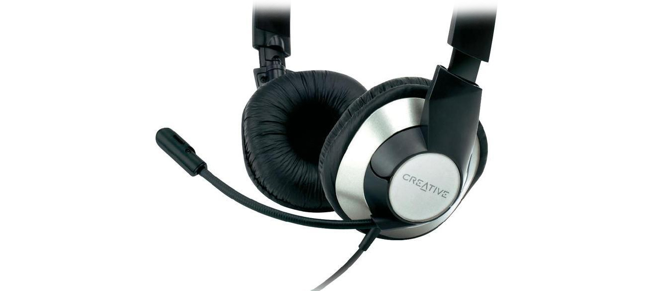 Creative HS-720 czarno-srebrne z mikrofonem
