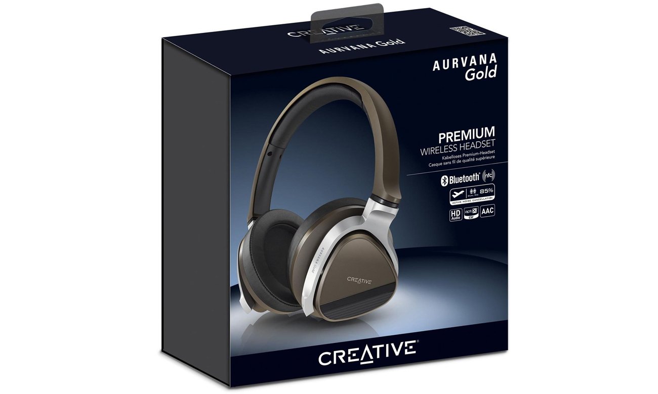 Creative Aurvana Gold czarno-brązowe