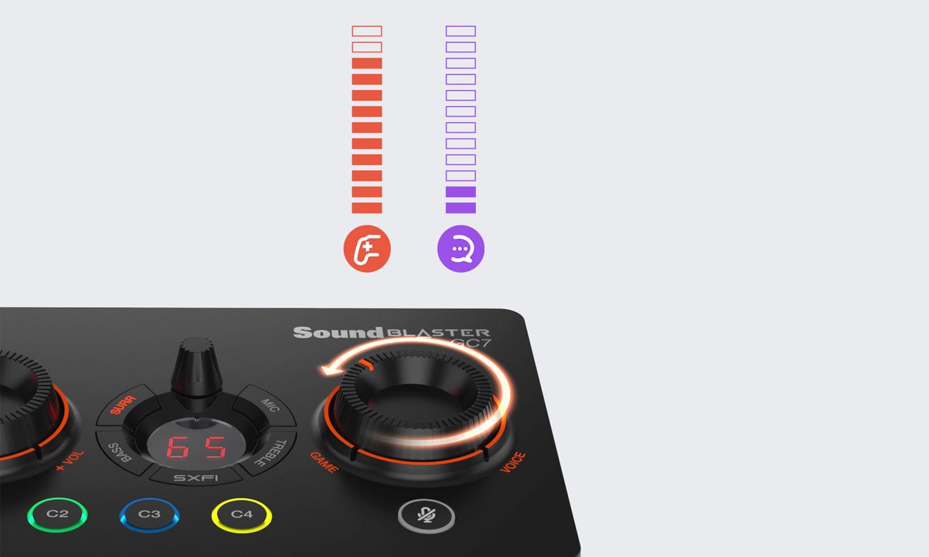 Creative Sound Blaster GC7 Regulacja