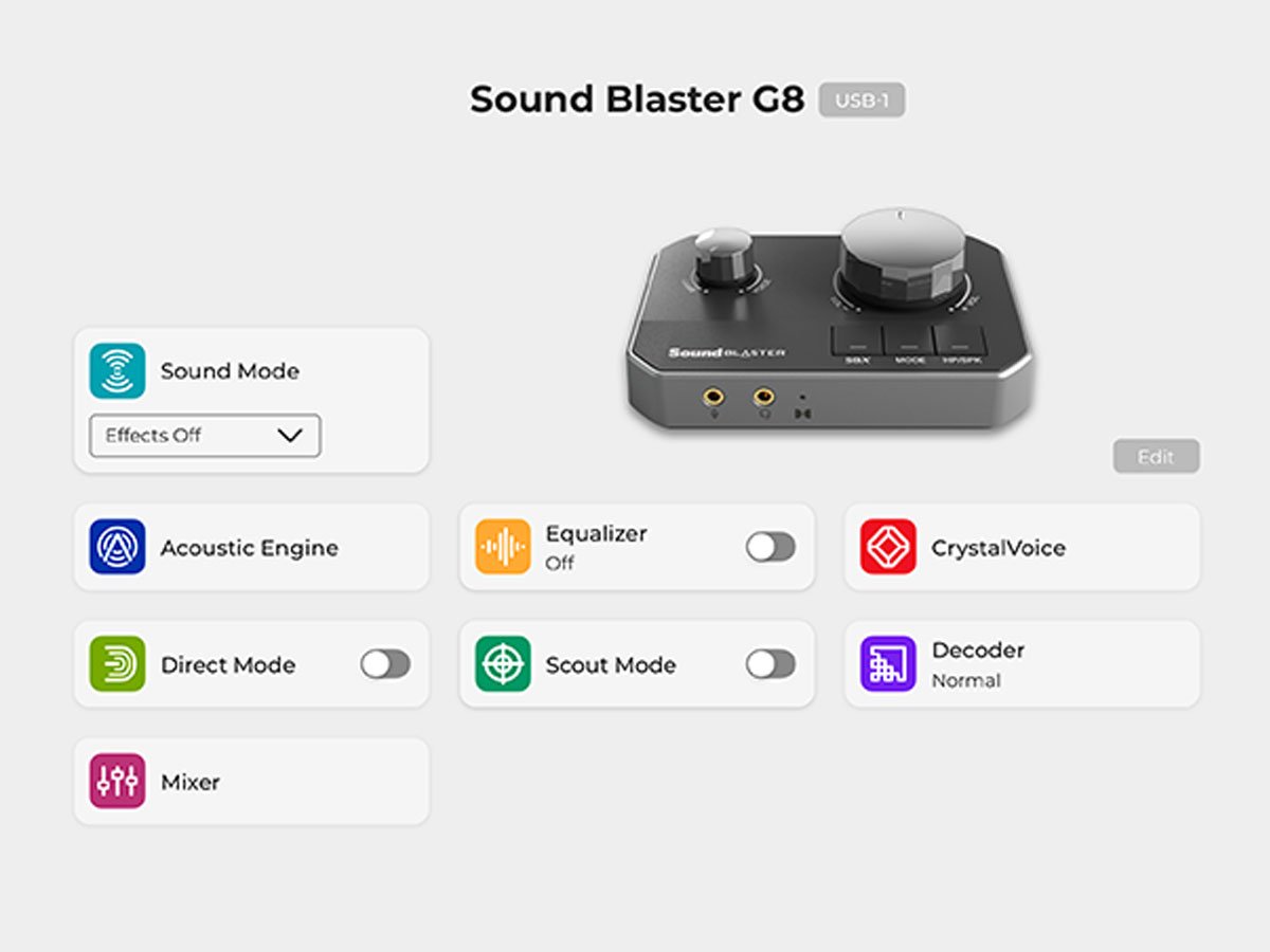 Sound Blaster G8 - Oprogramowanie