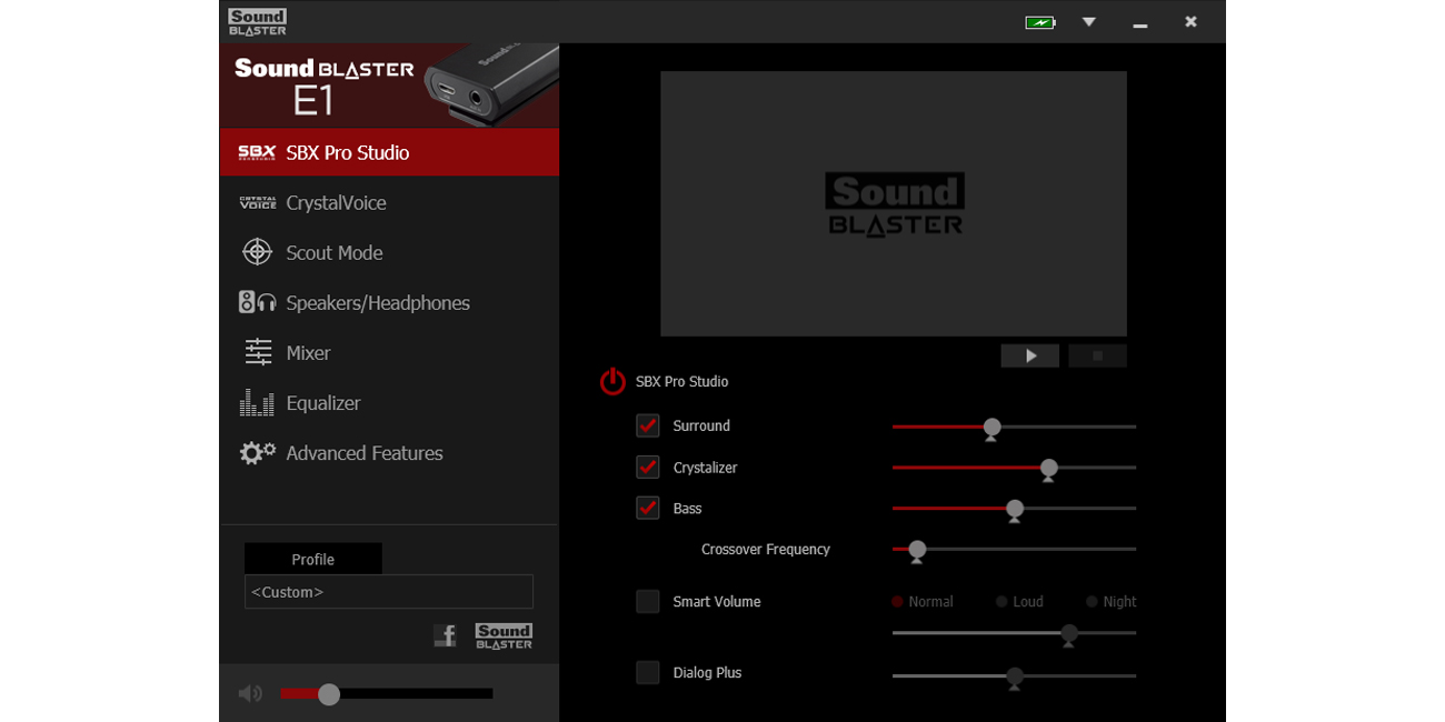 Karta muzyczna Creative Sound Blaster E1